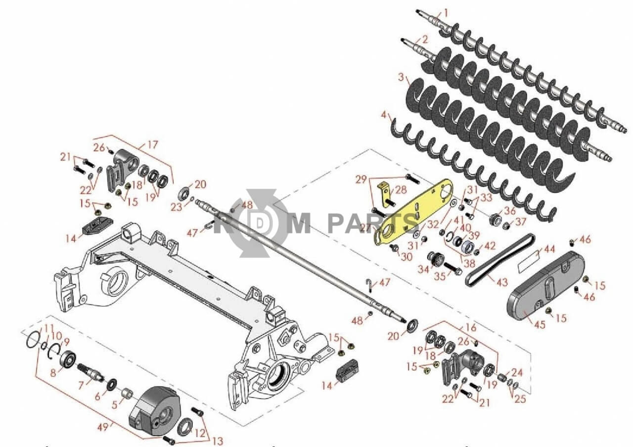 Replacement parts for RM 5510D & 5610D DPA Brush kit Model 03681 03682