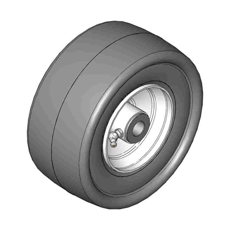 Castor wheel assy 8x3.5-4 smooth