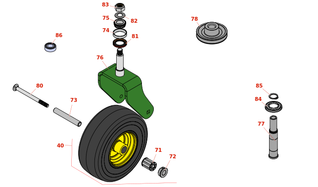 John Deere 636M Quik Trak Rotary Mower Deck teile