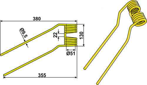 Snelhooier tand - uitvoering links passend voor Niemeyer 600.061 Snelhooier tand - uitvoering links passend voor Niemeyer 600.061