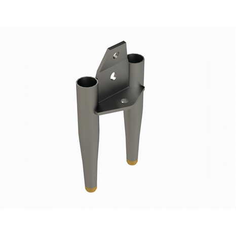 Double alloy hollow tine with carbide tip - .750mt x 4.750l x .530od