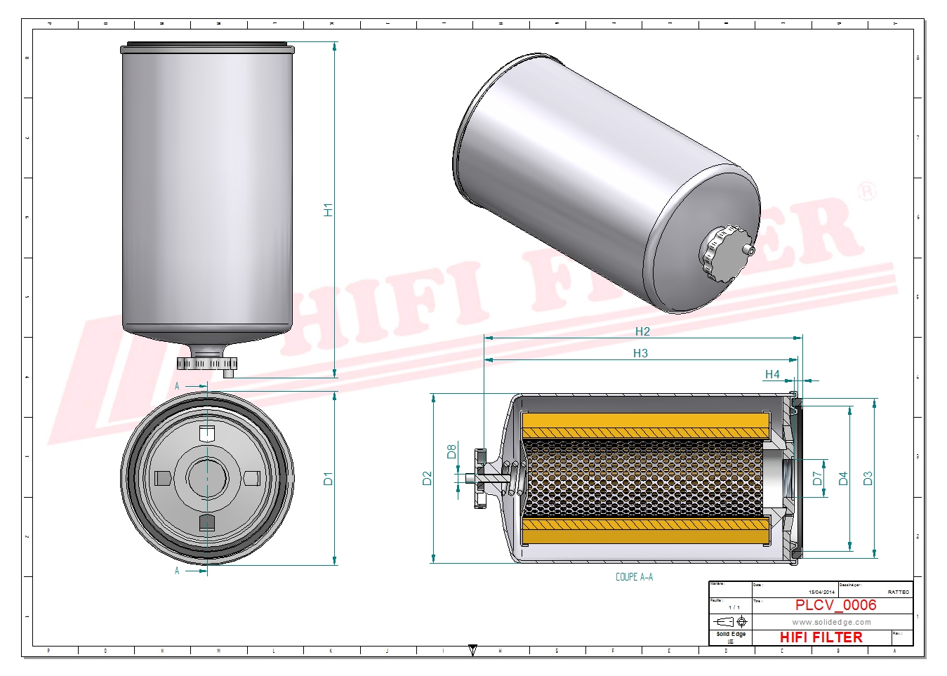 Fuel water separator filter passend voor mann pl 100/2