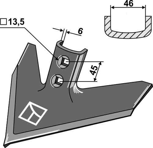 Sweep 254 x 6 fitting for John Deere N 182041 Sweep 254 x 6 fitting for John Deere N 182041