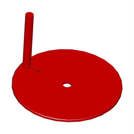 Pulley - support - red