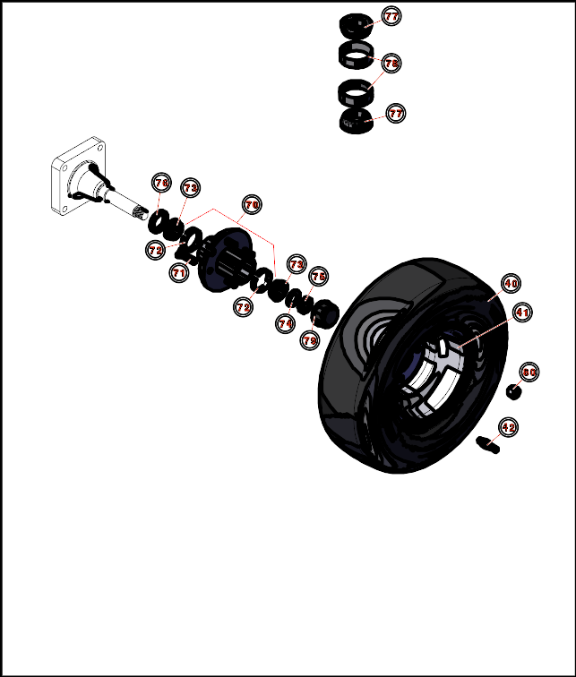 Toro Greensmaster eTriFlex 3360 Rear Wheel