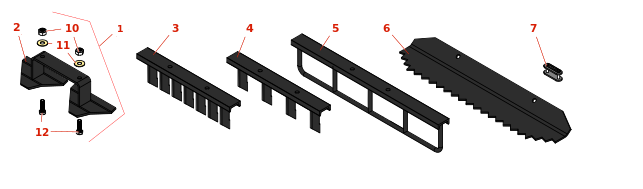 John Deere 1200A Bunker Rake Attachment Parts