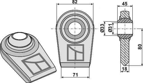 Ball joint terminals for lower-links to be welded