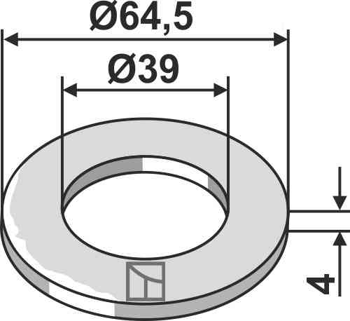 Washer Ø64,5x4xØ39 39126v