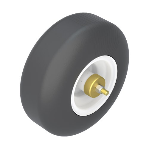 Tire & wheel - 13x5.00-6 - white