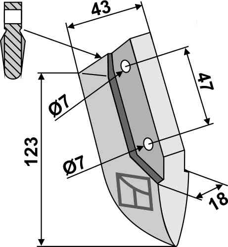 Metal seed share fitting for Kverneland 903028