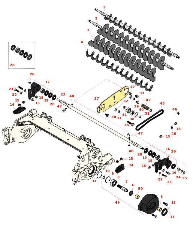 Toro Reelmaster 5510-D Rear Roller Brush - Model 03688