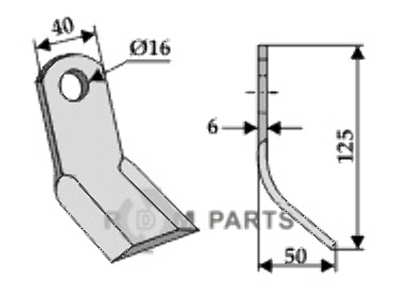 RDM Parts Y-Messer geeignet für Bucher 155130170