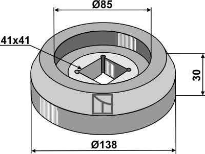Flange indvendig Ø138