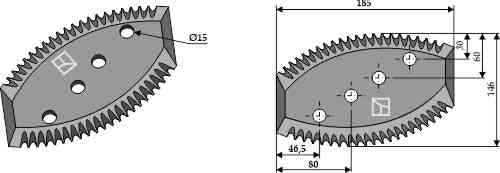 Food mixer knives fitting for Unimix 8114689