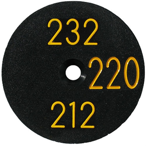 Sprinkler cap yardage marker - 3 numbers