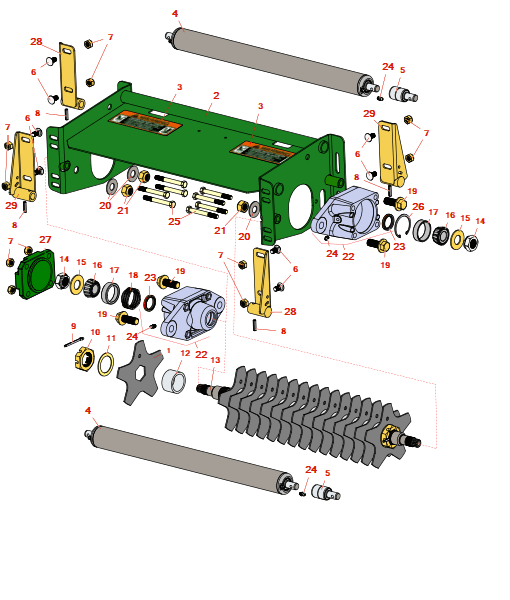 John Deere 8700 Reel Mower Verti-Cut Unit - Serial up to 020000