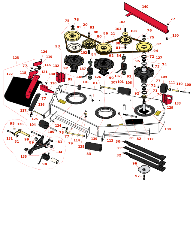 Toro Groundsmaster 360 72in Rotary Deck - Models 30354 & 30481