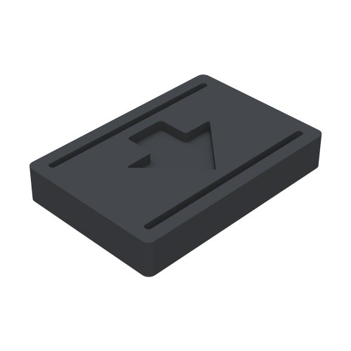 Rubber foot pad - forward