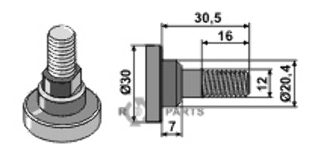 Blade bolt 63-jos-93