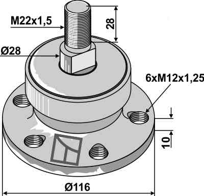Bearing fitting for Strom KM040146
