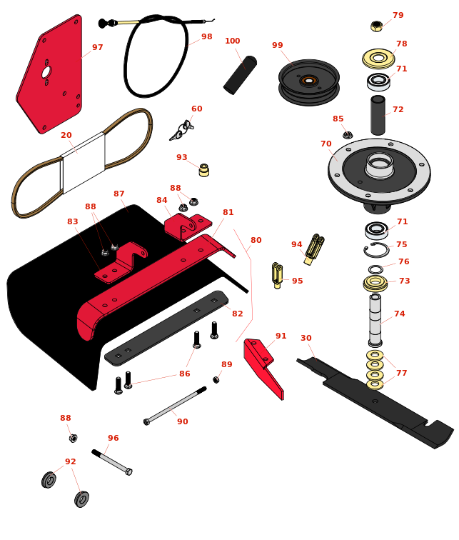 Toro Commercial Walk Behind 52in Deck Parts