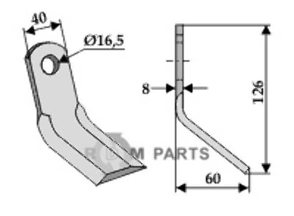 RDM Parts Y-Messer geeignet für Ferri 0901129