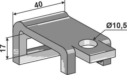 Clamp for tine 25 x 8