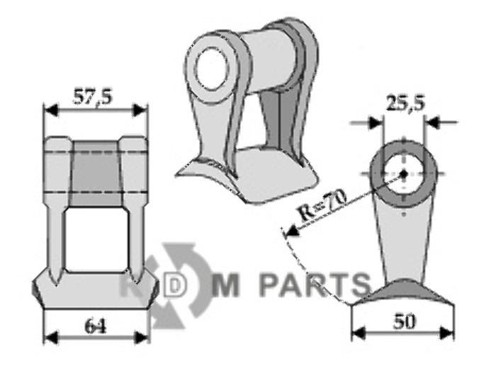 RDM Parts Hammerslagle egnet til Noremat 1.39.207