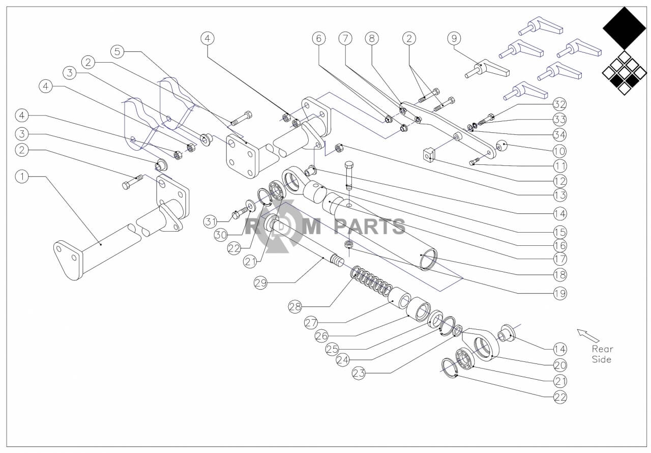 Replacement parts for VD7416 Veerdemper