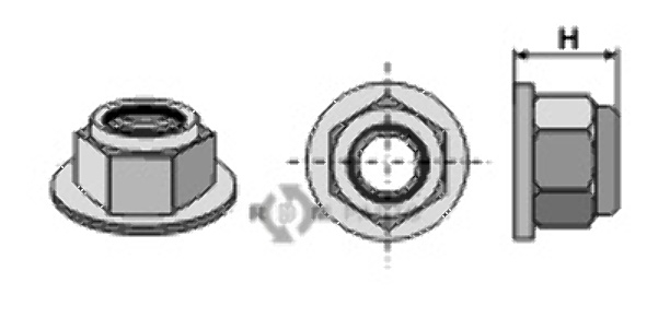 Selbstsichernde sechskantmutter m16x1,5 - 10.- polystop 51-16rmu