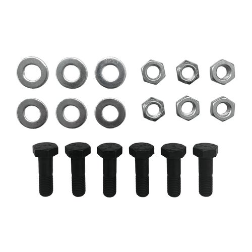 Kit - 6 parafusos de lâmina de relva, porcas de segurança e anilhas