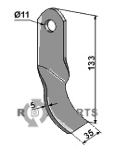 RDM Parts Twisted blade fitting for Kverneland MA6100077