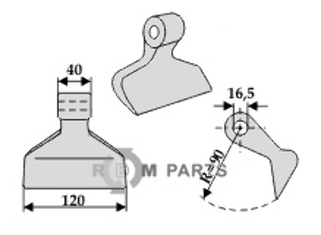 RDM Parts Pruning hammer fitting for Becchio & Mandrile TM152