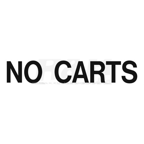Decal - sign no carts