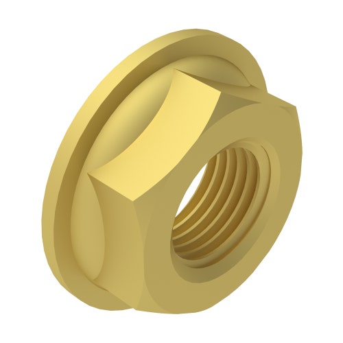 Locknut - 5/16-18 flanged y/zinc