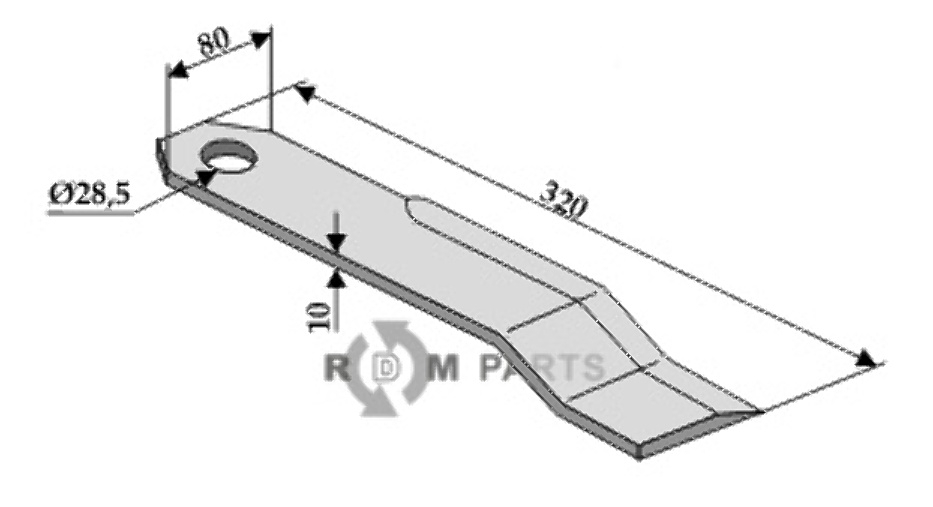 RDM Parts Mulchmesser - links geeignet für Schmidt 159059-5