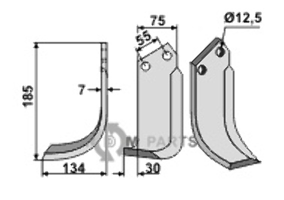 Blade, left model fitting for Nardi 5CS5013