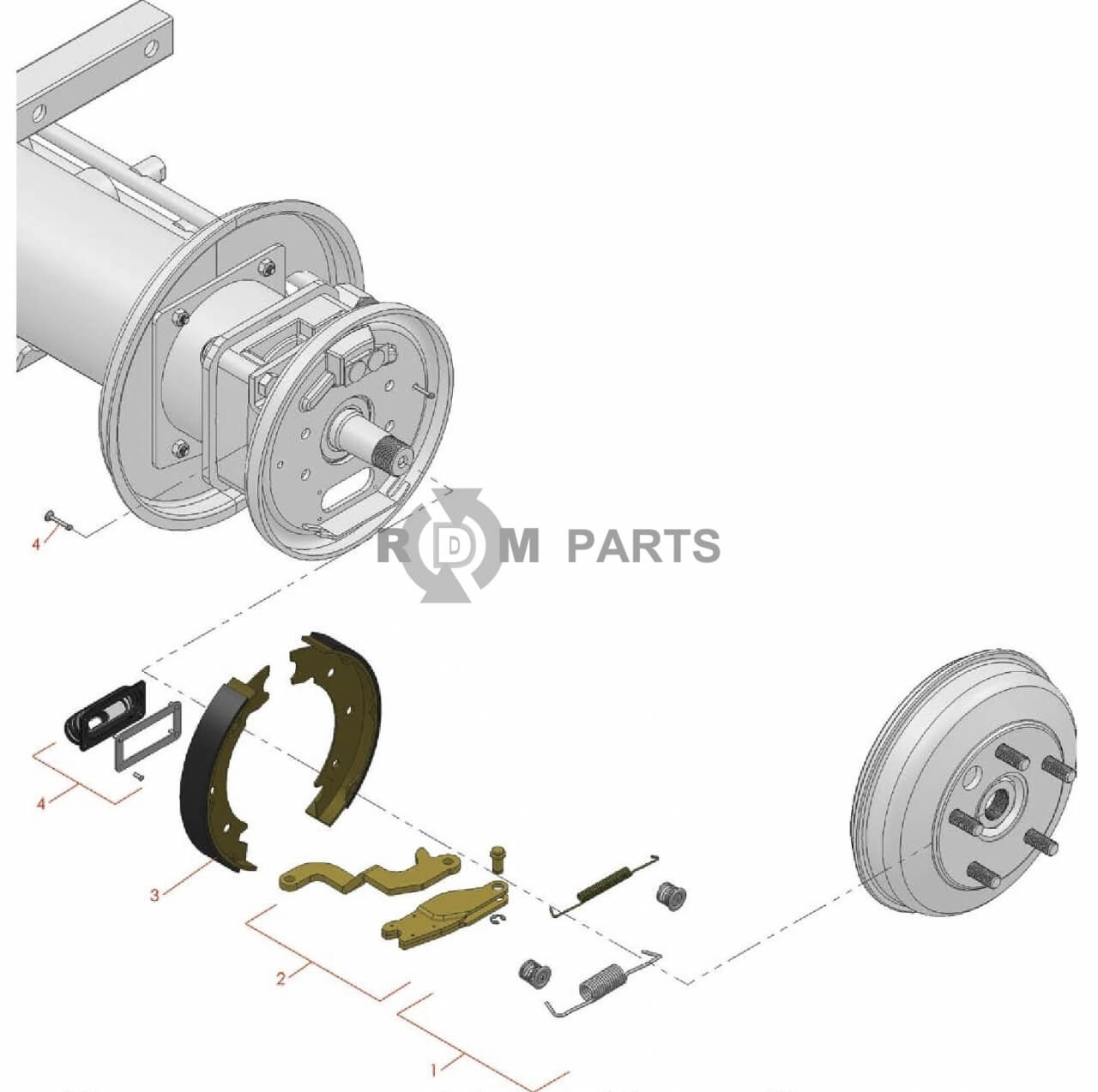 Replacement parts for RM 5210D 5410D 5510D 5610D Brake