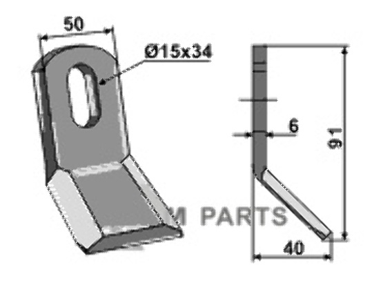 RDM Parts Y-Messer geeignet für Noremat 100111 RDM Parts Y-Messer geeignet für Noremat 100111