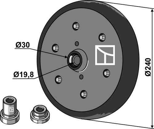 Wheel complete fitting for Maschio / Gaspardo F06120409