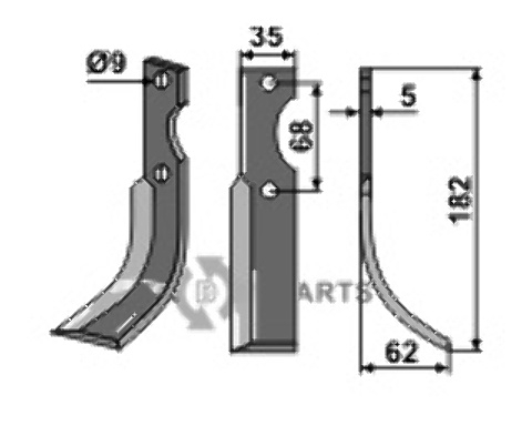 Blade, right model