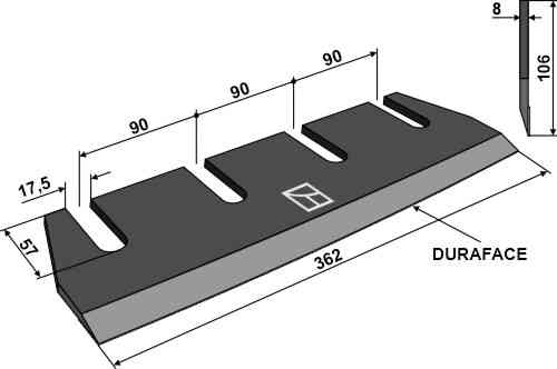 Hakmes - rechts - DURAFACE