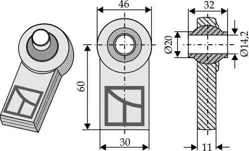 Ball joint terminals for lower-links to be welded