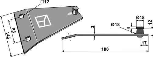 Fixing for rotary mower blades