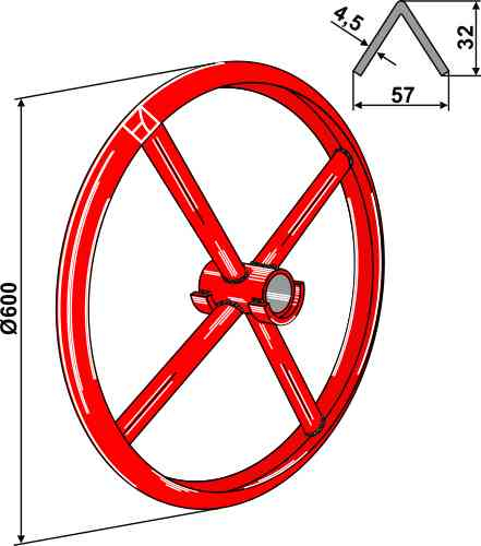 Roof ring roller fitting for Vogel u. Noot G0322200