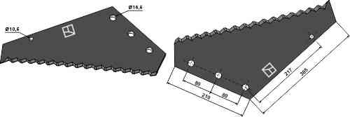 Food mixer knives - hard metal faced fitting for Penta 1001
