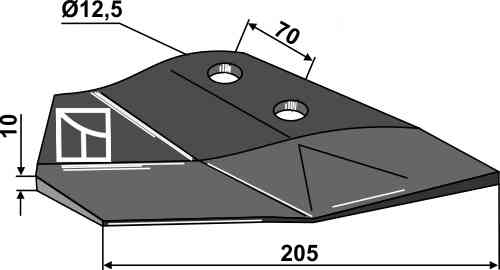 Replacement wing - right fitting for Lemken Thorit 3374428