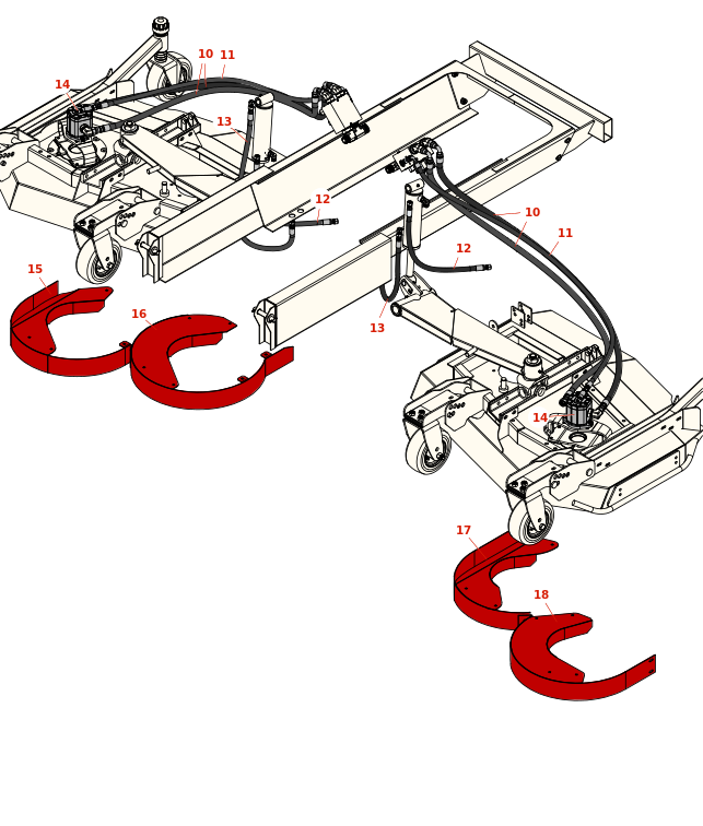 Toro Groundsmaster 4010 D Right Hand Left Hand Deck Hydraulics and Discharge Chambers