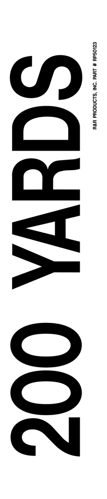 Decal - sign 200 yards