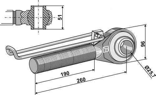 Tie-rod M42x3 - 190